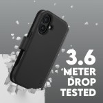Θήκη PanzerGlass CARE BY PanzerGlass Tango 2-in-1 Δερμάτινο πορτοφόλι για APPLE iPhone 16 6.1 5G 2025 - ΜΑΥΡΟ - PG-1329