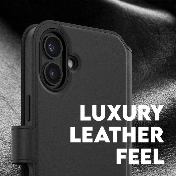 Θήκη PanzerGlass CARE BY PanzerGlass Tango 2-in-1 Δερμάτινο πορτοφόλι για APPLE iPhone 16 Plus 6.7 5G 2025 - ΜΑΥΡΟ - PG-1331