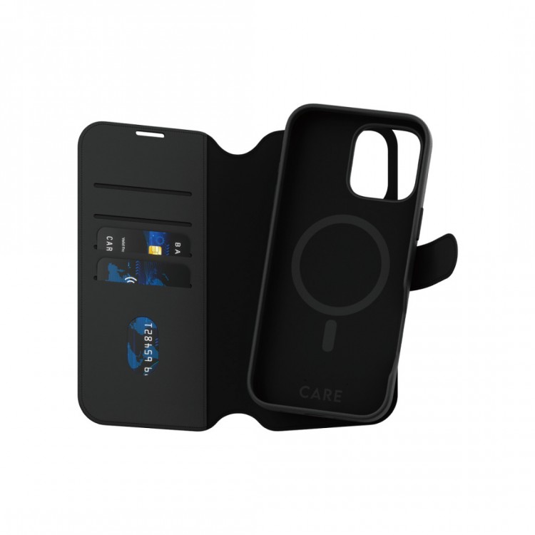 Θήκη PanzerGlass CARE BY PanzerGlass Tango 2-in-1 Δερμάτινο πορτοφόλι για APPLE iPhone 16 Pro Max 6.9 5G 2025 - ΜΑΥΡΟ - PG-1332