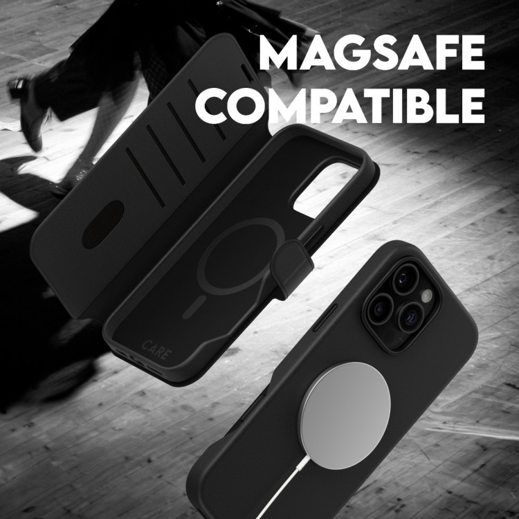 Θήκη PanzerGlass CARE BY PanzerGlass Tango 2-in-1 Δερμάτινο πορτοφόλι για APPLE iPhone 16 Pro Max 6.9 5G 2025 - ΜΑΥΡΟ - PG-1332