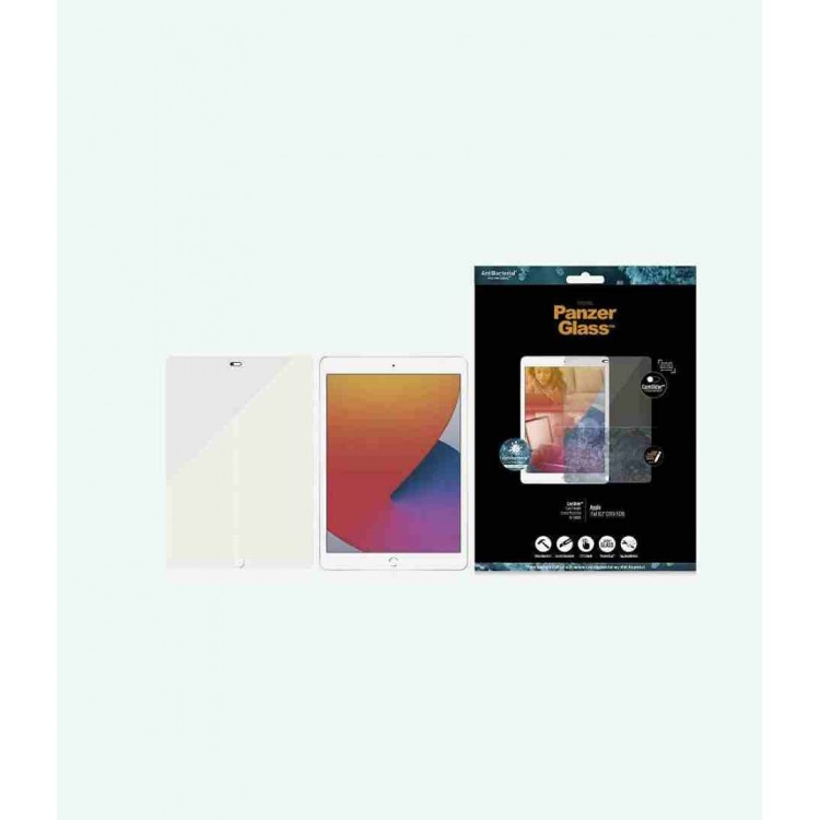 PanzerGlass CamSlider CF Αντιβακτηριδιακό Γυαλί προστασίας Fullcover 3D 0.3MM για Apple iPad 10.2" 2019/2020/2021 - ΔΙΑΦΑΝΟ - PG-2729