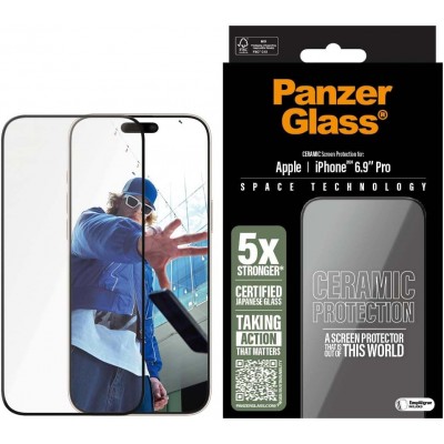 PanzerGlass Γυαλί προστασίας Fullcover Ceramic 5X Protection ULTRA Wide Fit Case Friendly 0.3MM για Apple iPhone 16 PRO Max 6.9 2024 - PG-2856