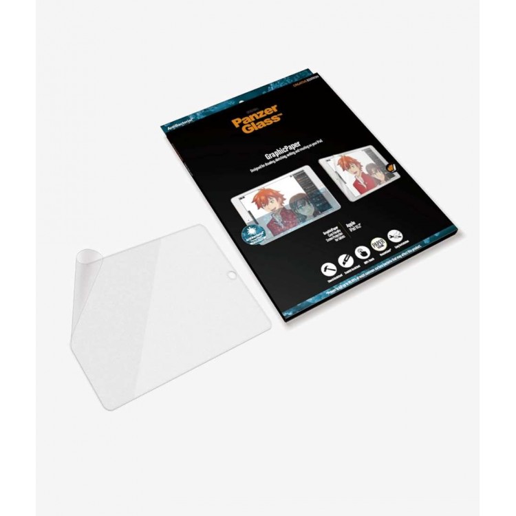 PanzerGlass GraphicPaper Anti-Bacterial προστασία Οθόνης Paper Feel Glass Fullcover για Apple iPad 10.2 (2019/20/21) - ΔΙΑΦΑΝΟ - PG-2733