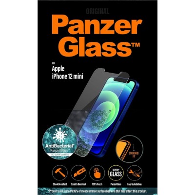 PanzerGlass Γυαλί προστασίας Fullcover Privacy Antibacterial Standard Fit Case Friendly 0.3MM για Apple iPhone 12 mini 5.4 - ΜΑΥΡΟ - P2707