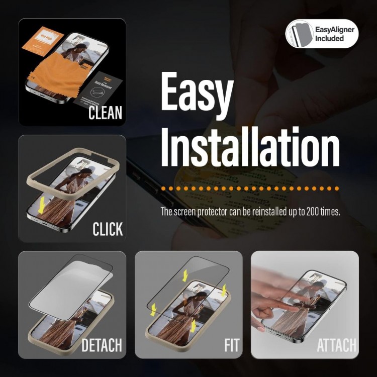 PanzerGlass Γυαλί προστασίας Fullcover Anti-Reflective Armor Protection ULTRA Wide Fit Case Friendly 0.3MM, με οδηγό τοποθέτησης για Apple iPhone 14 PRO Max 6.7 5G 2022 - PG-2790