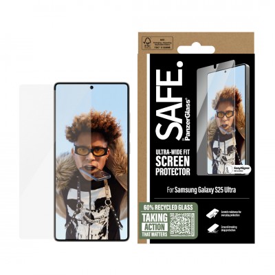 PanzerGlass Γυαλί προστασίας SAFE. Case Friendly 0.3MM Ultra-Wide Fit w. EasyAligner για SAMSUNG GALAXY S25 ULTRA 5G 2025 - PG-SARNUWFG38488