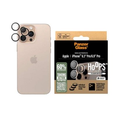 PANZERGLASS Δακτυλίδια προστασίας protection HoopS Optic Rings για Apple IPHONE 16 Pro 6.3 2024 /16 Pro Max 6.9 2024 - ΔΙΑΦΑΝΟ - PG-1286