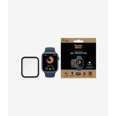 PanzerGlass Γυαλι προστασίας Antibakt 0.3MM Curved Edges για APPLE WATCH series 7 - 45MM - ΔΙΑΦΑΝΟ/ΜΑΥΡΟ - PG-2019