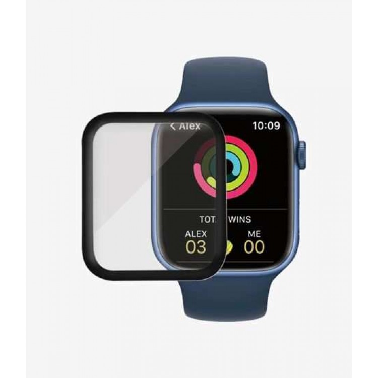 PanzerGlass Γυαλι προστασίας Antibakt 0.3MM Curved Edges για APPLE WATCH series 7 - 45MM - ΔΙΑΦΑΝΟ/ΜΑΥΡΟ - PG-2019