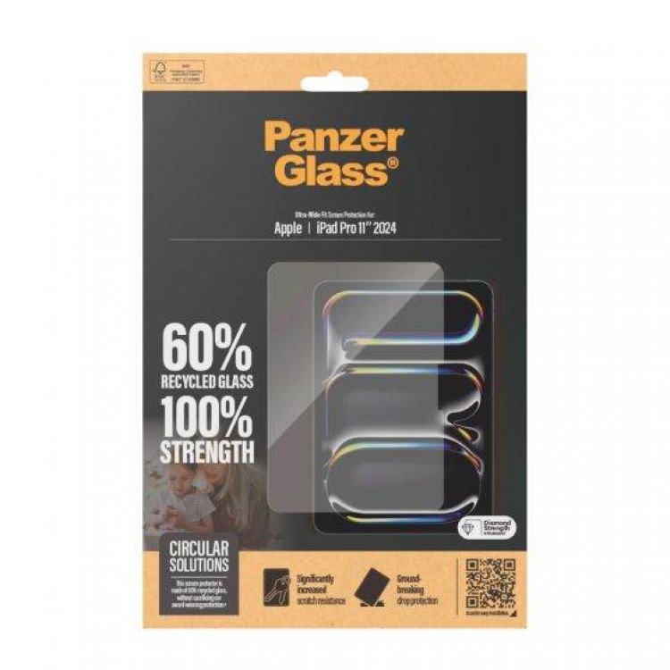 PanzerGlass Γυαλί προστασίας Fullcover Wide Fit 0.3MM για Apple iPad Pro 11" (2024 - 5ης Γενιάς - M4)  - ΔΙΑΦΑΝΟ - PG-2831