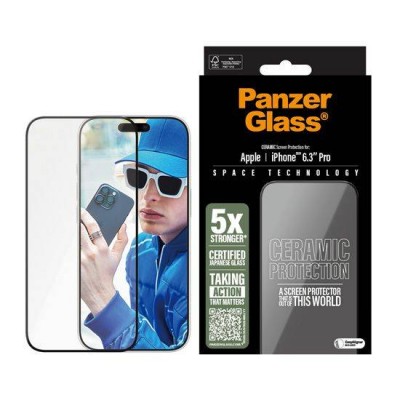 PanzerGlass Γυαλί προστασίας Fullcover Ceramic 5X Protection ULTRA Wide Fit Case Friendly 0.3MM για Apple iPhone 16 PRO 6.3 2024 - PG-2854