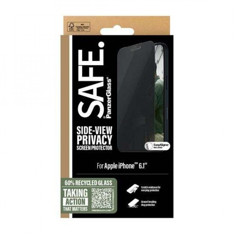 PanzerGlass Γυαλί προστασίας Privacy SAFE. Case Friendly 0.3MM για Apple iPhone 16 6.1 2024 - PG-SAFEP95875