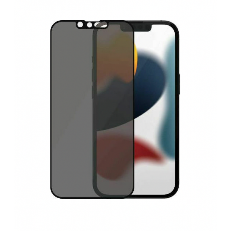 PanzerGlass Γυαλί προστασίας Fullcover MICROFRACTURE ANTIBACTERIAL Privacy "Edge-to-Edge" Case Friendly 0.3MM για Apple iPhone 13 PRO / 13 6.1 - ΜΑΥΡΟ - PG-PROP2745