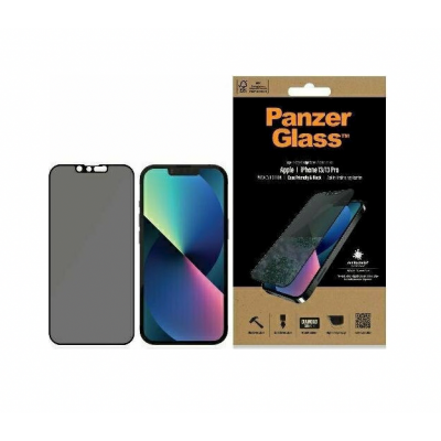 PanzerGlass Tempered Glass Fullcover MICROFRACTURE ANTIBACTERIAL Privacy "Edge-to-Edge" Case Friendly 0.3MM για Apple iPhone 13 PRO / 13 6.1 - BLACK - PG-PROP2745