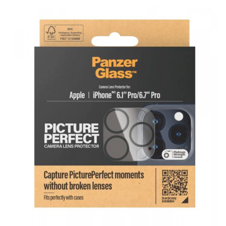 PANZERGLASS Γυαλί προστασίας PicturePerfect CAMERA LENS protector για Apple IPHONE 15 Pro/15 Pro Max Platinium Strength 0400 - ΔΙΑΦΑΝΟ - PG-1137