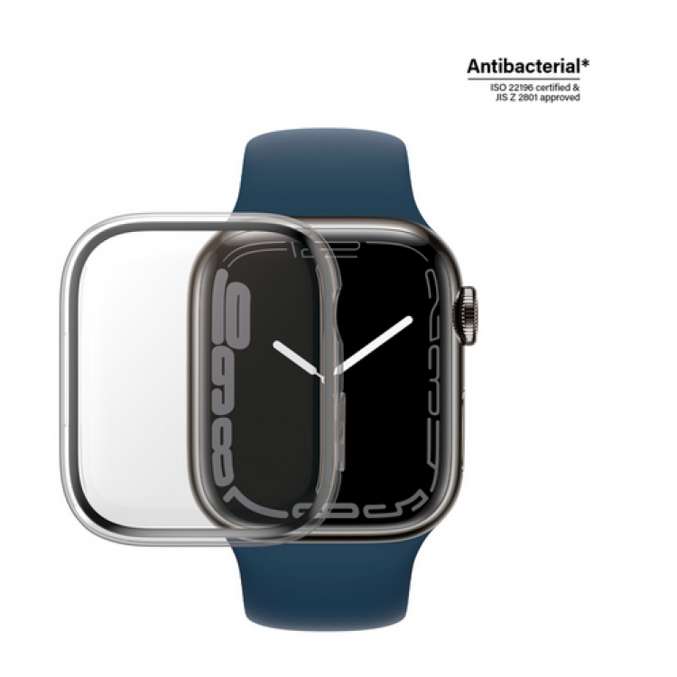 Θήκη PanzerGlass Antibakt Full Body 3D with D3O® με Γυαλι προστασίας 0.3MM Curved Edges για APPLE WATCH series - 45MM - ΔΙΑΦΑΝΟ - 40-50-0317