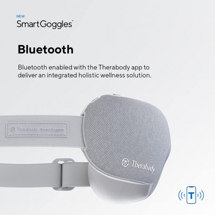 Therabody SmartGoogles Βιομετρική θερμαινόμενη Bluetooth Συσκευή Μασάζ ματιών - IVORY ΓΚΡΙ - TM03350-01