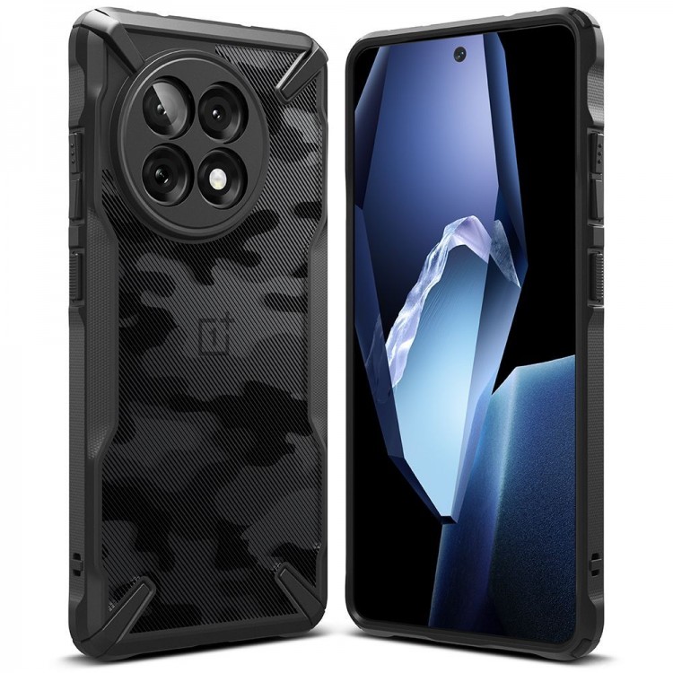 Θήκη RINGKE FUSION X για ONEPLUS 13R 5G - CAMO ΜΑΥΡΟ