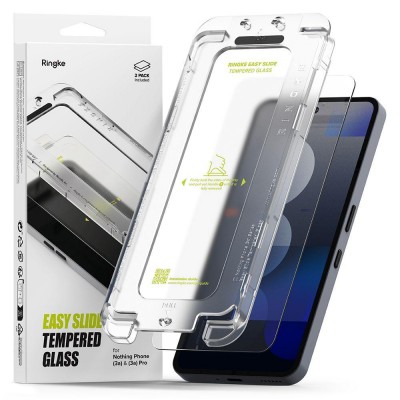 RINGKE EASY SLIDE Γυαλί προστασίας 9H οθόνης για NOTHING PHONE 3A / 3A PRO - 2 Τεμ. - ΔΙΑΦΑΝΟ - RGK1219