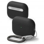Θήκη RINGKE SILICONE με γάντζο για Apple AirPods PRO 3 2025 - ΜΑΥΡΟ