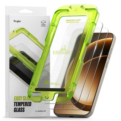 RINGKE EASY SLIDE CASE FRIENDLY Γυαλί προστασίας FULL για ONEPLUS 15 - 2 PCS - ΔΙΑΦΑΝΟ