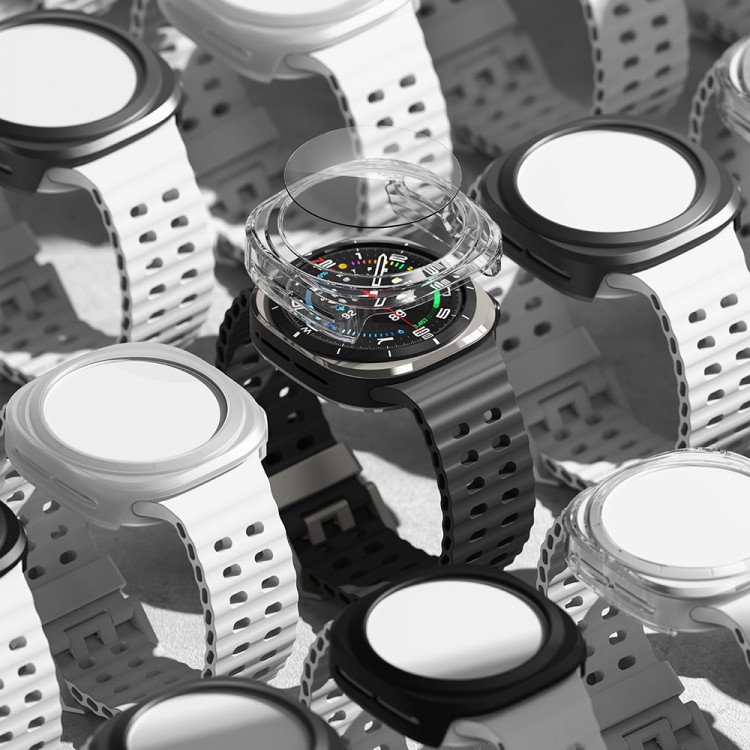 Θήκη RINGKE SLIM και Γυαλί προστασίας για Samsung GALAXY WATCH ULTRA (47 MM) - ΜΑΥΡΟ