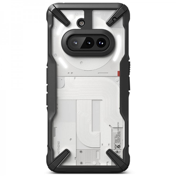 Θήκη RINGKE FUSION X για NOTHING PHONE 3A 2025 - ΔΙΑΦΑΝΟ ΜΑΥΡΟ