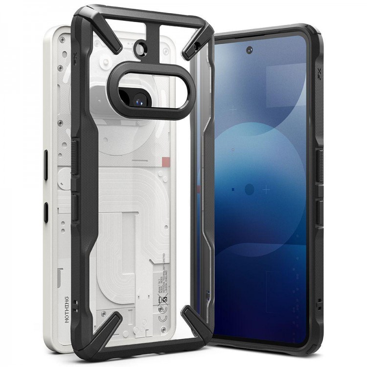 Θήκη RINGKE FUSION X για NOTHING PHONE 3A 2025 - ΔΙΑΦΑΝΟ ΜΑΥΡΟ
