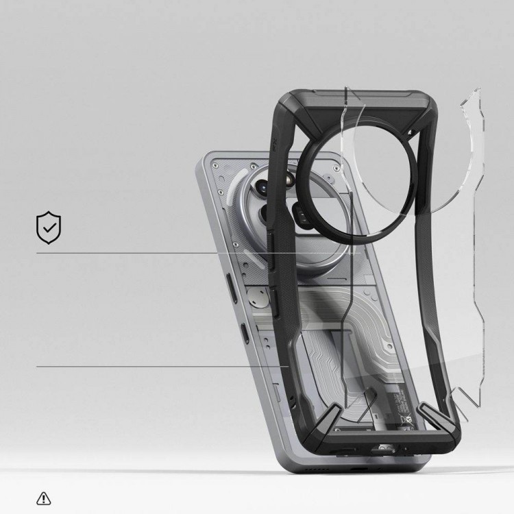 Θήκη RINGKE FUSION X για NOTHING PHONE 3A PRO 2025 - ΜΑΥΡΟ