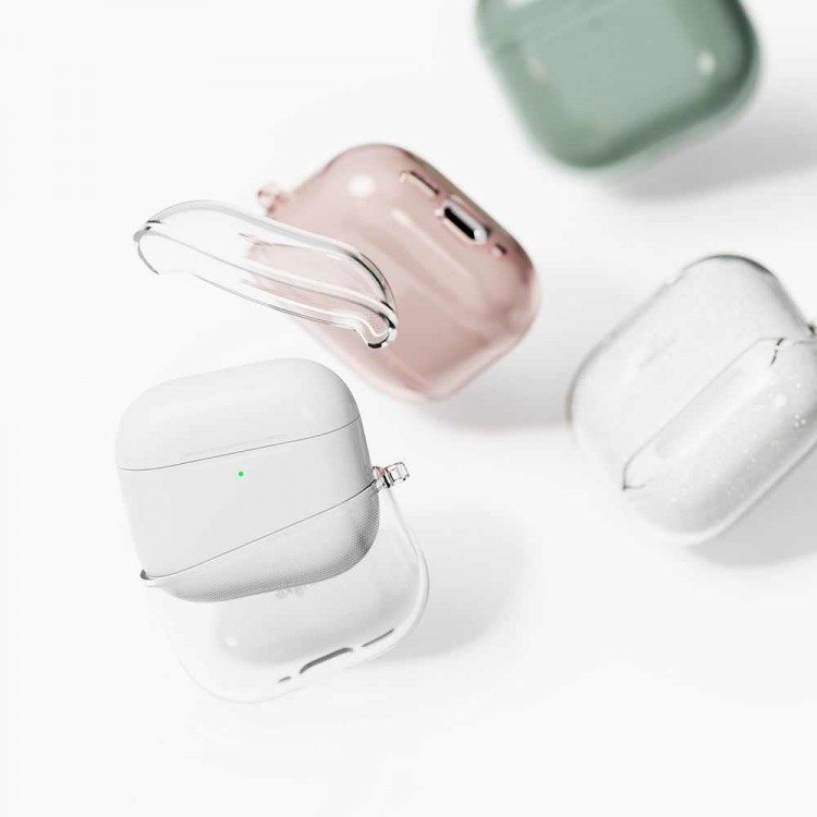 Θήκη RINGKE Soft Flexible  με γάντζο για Apple AirPods 4 2024 - ΔΙΑΦΑΝΟ