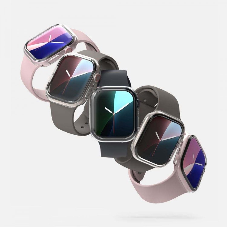 Θήκη RINGKE SLIM Thin Fit για APPLE WATCH series 10 - 42 MM - ΔΙΑΦΑΝΟ & MATTE ΜΑΥΡΟ -  2-Τεμ. 