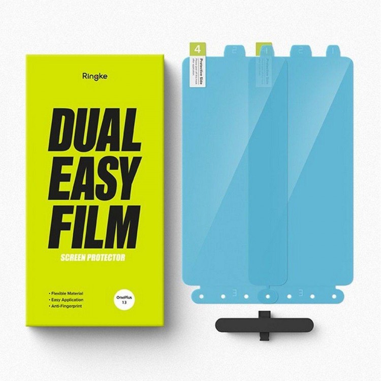 RINGKE DUAL EASY FRIENDLY CASE FRIENDLY Μεμβάνη προστασίας FULL για ONEPLUS 13 - 2 τεμ. - ΔΙΑΦΑΝΟ