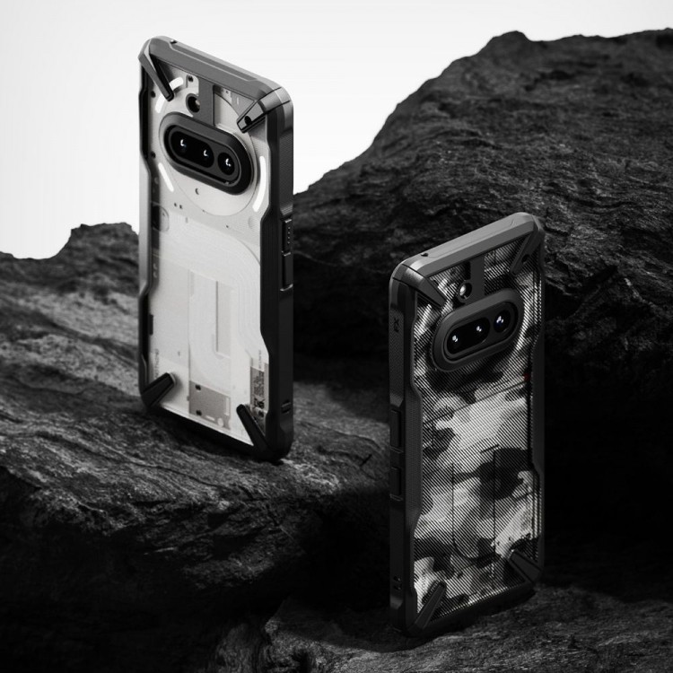 Θήκη RINGKE FUSION X για NOTHING PHONE 3A 2025 - ΔΙΑΦΑΝΟ ΜΑΥΡΟ