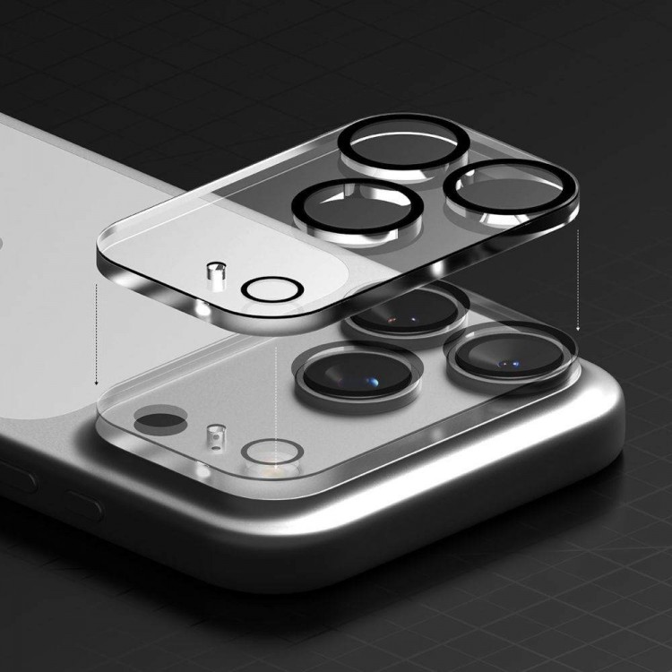  RINGKE CAMERA FULL COVER FRAME PROTECTOR για CAMERA LENS για Apple IPHONE 17 PRO MAX 6.9 5G 2025 - ΔΙΑΦΑΝΟ ΜΑΥΡΟ - 2 ΤΕΜ.