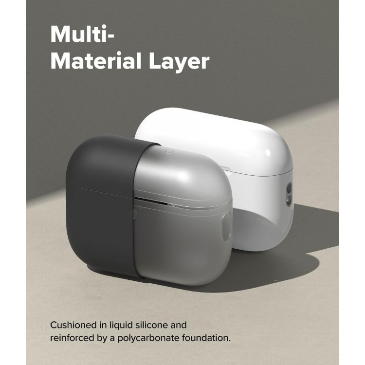 Θήκη RINGKE SILICONE με γάντζο για Apple AirPods PRO 3 2025 - ΜΑΥΡΟ