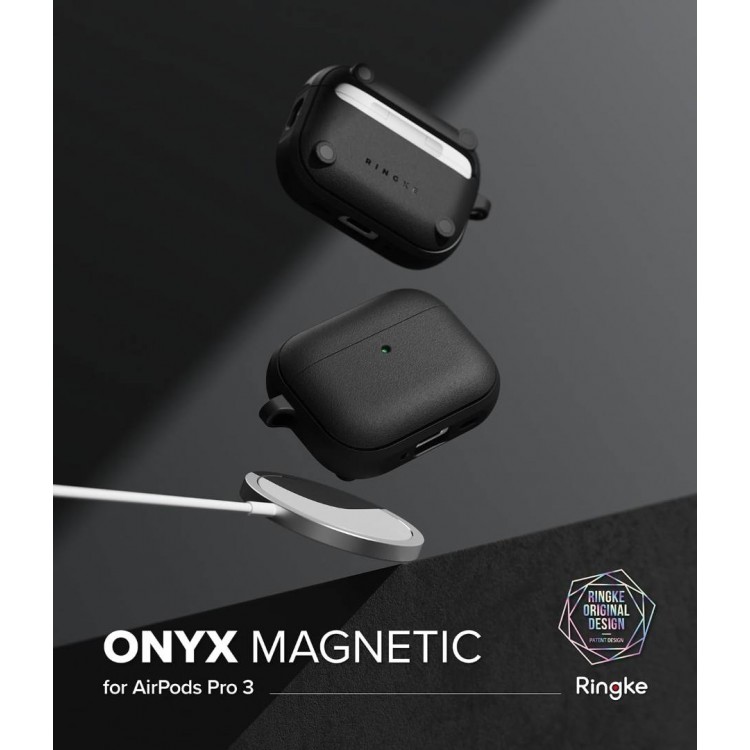 Θήκη RINGKE ONYX MAGNETIC MAGSAFE WOVEN για Apple AirPods PRO 3 2025 - ΜΑΥΡΟ - RGK11903