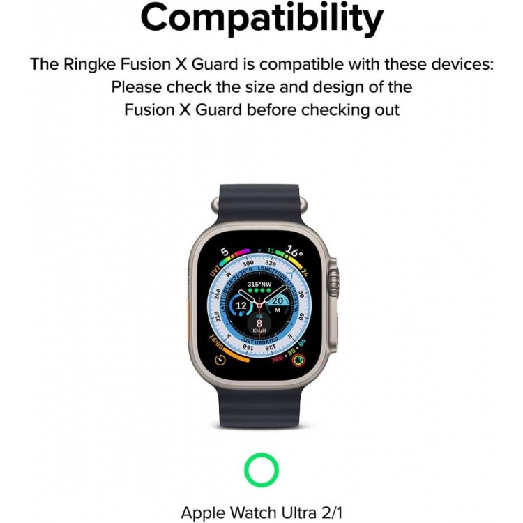 Θήκη RINGKE FUSION X GUARD με λουράκι αθλητικό για APPLE WATCH ULTRA 1/2 - 49 MM - ΜΑΥΡΟ Θήκη RINGKE FUSION X GUARD με λουράκι αθλητικό για APPLE WATCH ULTRA 1/2 - 49 MM - ΜΑΥΡΟ