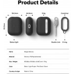 Θήκη RINGKE SILICONE με γάντζο για Apple AirPods PRO 3 2025 - ΜΑΥΡΟ