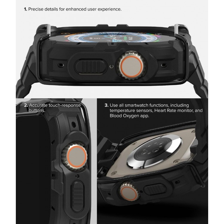 Θήκη RINGKE FUSION X GUARD με λουράκι αθλητικό για APPLE WATCH ULTRA 1/2 - 49 MM - ΜΑΥΡΟ Θήκη RINGKE FUSION X GUARD με λουράκι αθλητικό για APPLE WATCH ULTRA 1/2 - 49 MM - ΜΑΥΡΟ