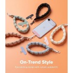 RINKGE HOLDER & PUFFER Universal Λουράκι χειρός για SMARTPHONES - FLORAL ΡΟΖ