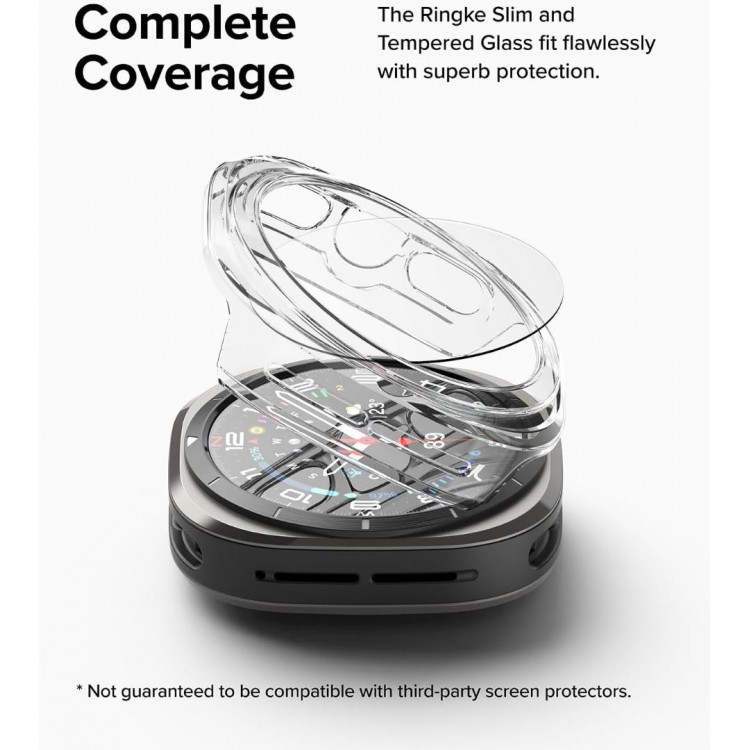 Θήκη RINGKE SLIM και Γυαλί προστασίας για Samsung GALAXY WATCH ULTRA (47 MM) - ΔΙΑΦΑΝΟ