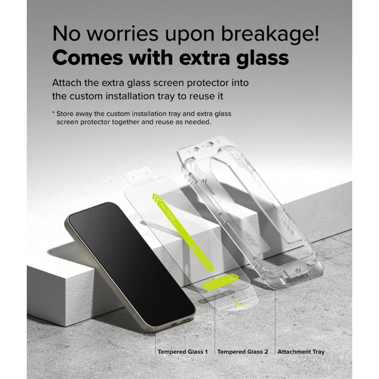 RINGKE EASY SLIDE Γυαλί προστασίας 9H οθόνης για NOTHING PHONE 3A / 3A PRO - 2 Τεμ. - ΔΙΑΦΑΝΟ - RGK1219