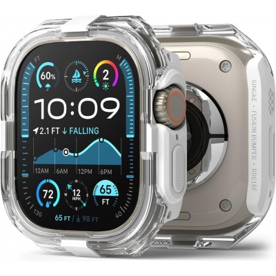 Θήκη RINGKE FUSION BUMPER για APPLE WATCH SERIES ULTRA 1 / 2 - 49 MM - ΛΕΥΚΟ ΔΙΑΦΑΝΟ