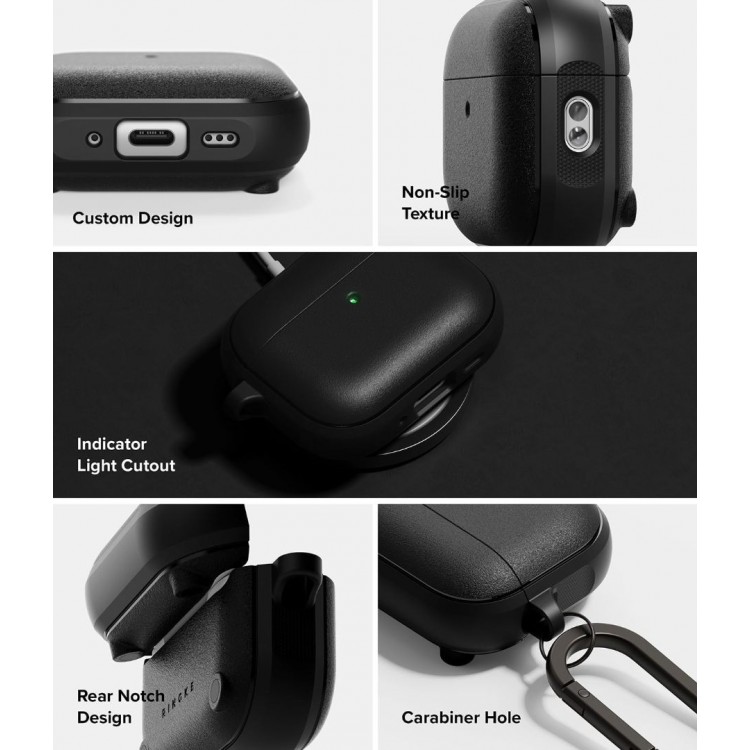 Θήκη RINGKE ONYX MAGNETIC MAGSAFE WOVEN για Apple AirPods PRO 3 2025 - ΜΑΥΡΟ - RGK11903