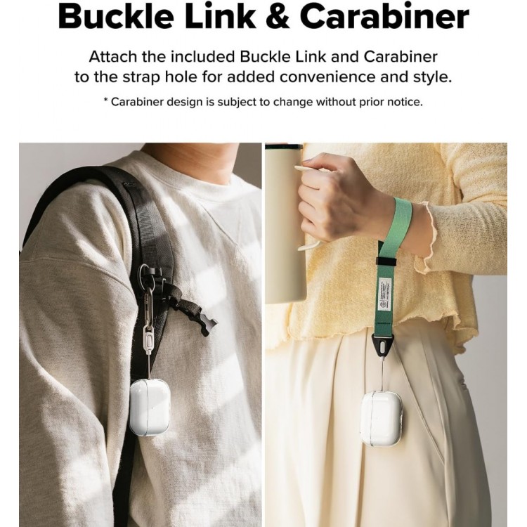 Θήκη RINGKE Soft Flexible  με γάντζο για Apple AirPods PRO 3 2025 - ΔΙΑΦΑΝΟ