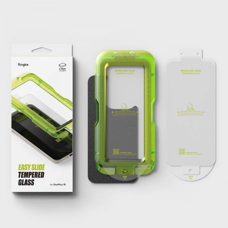 RINGKE EASY SLIDE CASE FRIENDLY Γυαλί προστασίας FULL για ONEPLUS 15 - 2 PCS - ΔΙΑΦΑΝΟ