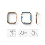 Θήκη Ringke Bezel Styling για Apple Watch seriees 9 / 8 / 7,  41mm - Glossy ΡΟΖ-ΧΡΥΣΟ