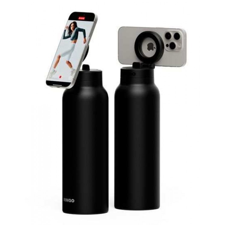 Ringo Pro Bottle ΘΕΡΜΟ μπουκάλι με βάση MagSafe (710ml) - MAYRO - RI-RGO24SIP-BK