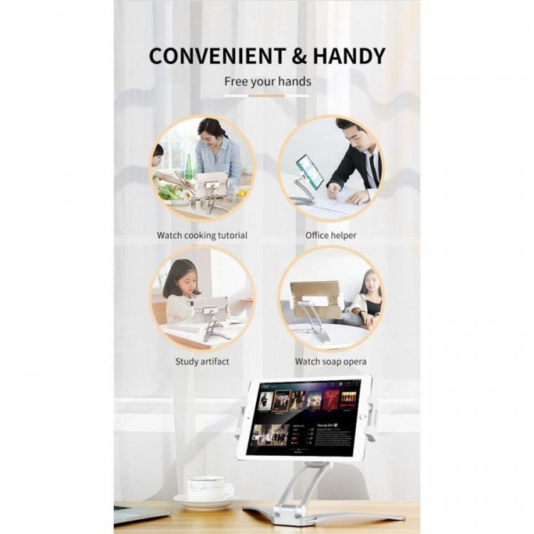 ROCK UNIVERSAL Βάση aluminum για SMARTPHONE & TABLET - ΑΣΗΜΙ