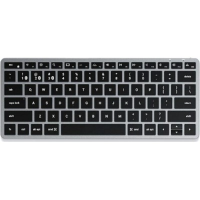 SATECHI Slim X1 Bluetooth Backlit aluminum wireless Keyboard for Apple Mac, iMac, Macbook - QWERTY - Space Grey - ST-BTSX1M
